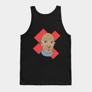 Michel Foucault - Portrait With Squares Tank Top